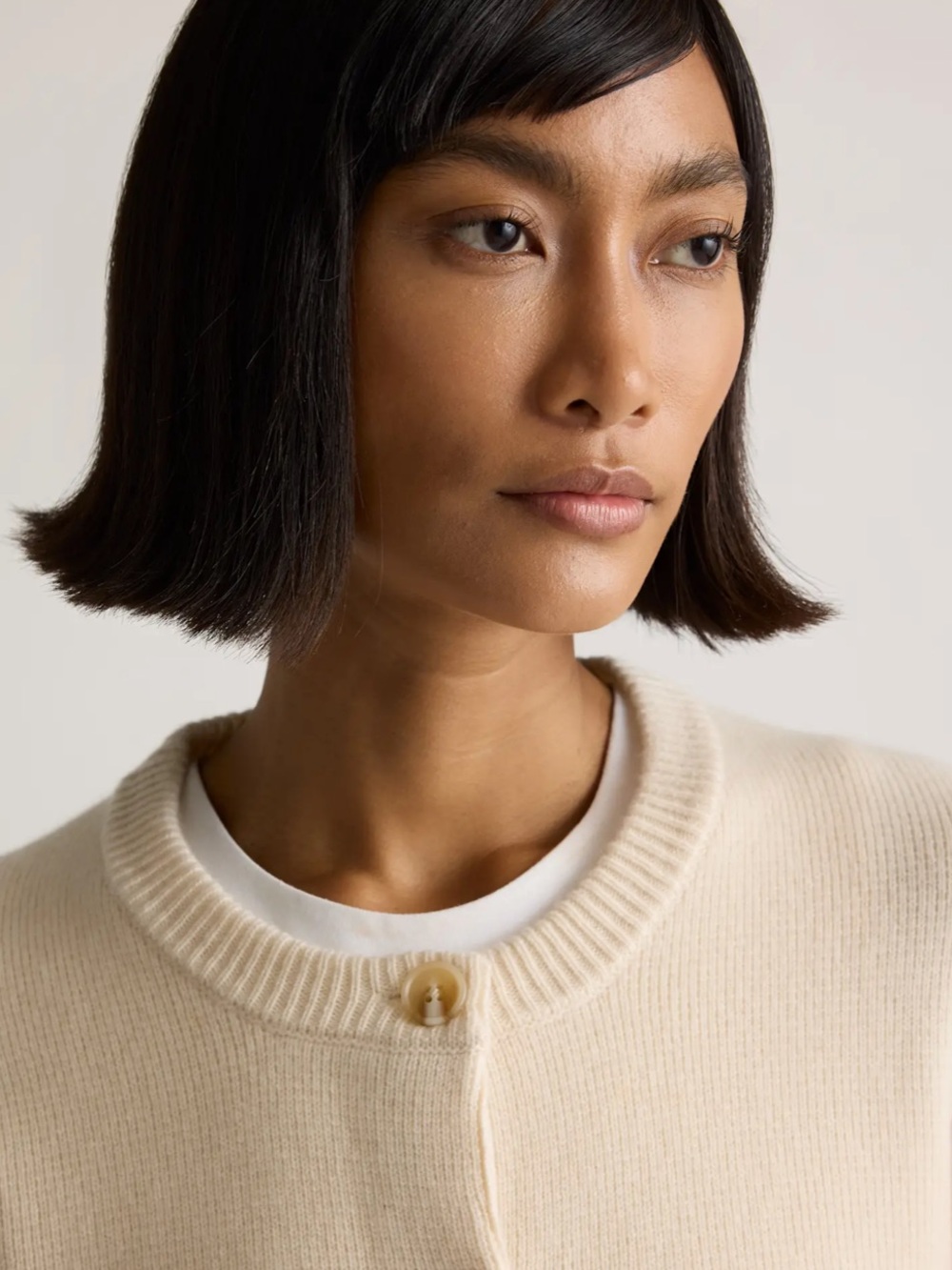 Mongolian Cashmere Structured Cardigan - Picture 5 of 7